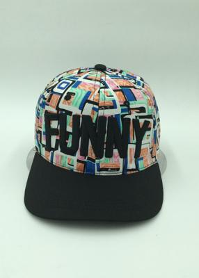 China Plaid Embroidery Floral Snapback Hats / Flat Snapback Hats With Words Outside for sale