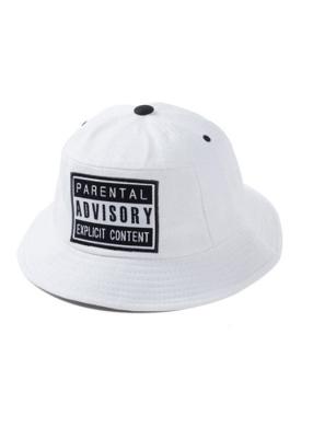 China One Size Plain Bucket Hats For Women , White Cotton Bucket Hat Letter Solid for sale