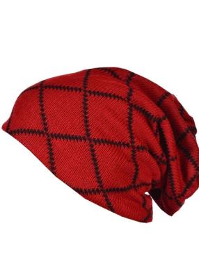 China Vintage Red Winter Knit Caps Lightweight , Warm Winter Hats For Women for sale