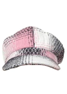 China Girls Pre Curved Winter Cotton Newsboy Cap Knitted Striped For Decoration for sale