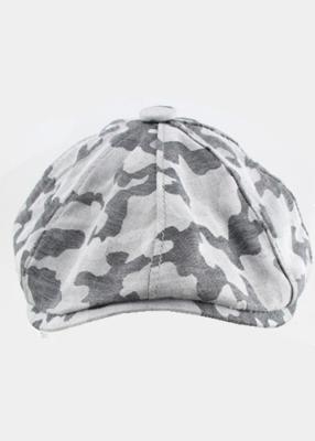 China Camouflage Fabric Cotton Newsboy Cap 8 Panel Casual Outdoor Style for sale