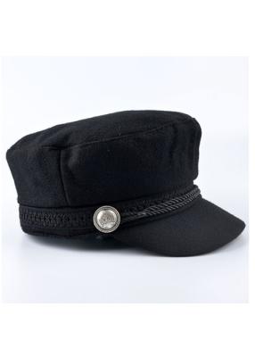 China Flat Boys Newsboy Cap Metal Buckle , Winter Paperboy Hats For Men for sale