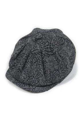 China Black Knit Herringbone Newsboy Cap / Tweed Newsboy Cap For Decoration for sale