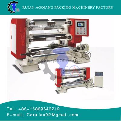 China LFQ-1300 PLC Control Vertical Rewinding Slitting Plastic Film Machine LFQ-1300 for sale