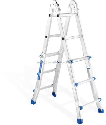 China Universal Folding Ladders Aluminum Extension Ladder 4 x Adjustable 3 Step and Step Multi-Use Folding Ladders for sale