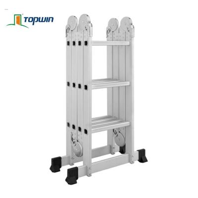 China High Quality Large Hinge 4*3 Folding Ladders Multifunctional Aluminum Alloy Folding Ladder for sale