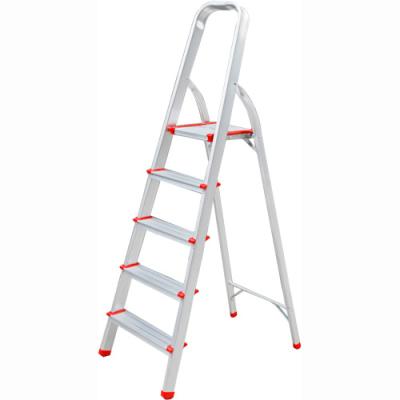 China Folding Ladders 5 Step Household Stairs Aluminum Step Ladder for sale