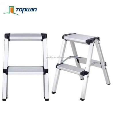 China Folding Ladders Aluminum 2 Step Folding Step Stool Ladder for sale