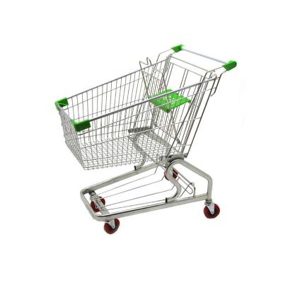 China Single-sided Carrito de compras  stainless steel, simple, large capacity for super market Grocery Shopping Cart supermarket trolley for sale