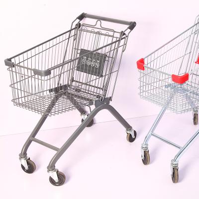 China Durable Supermarket trolley Grocery Shopping Cart Small Foot Metal Dolls Toys Supermarket Shopping Cart Trolley With Wheels for sale