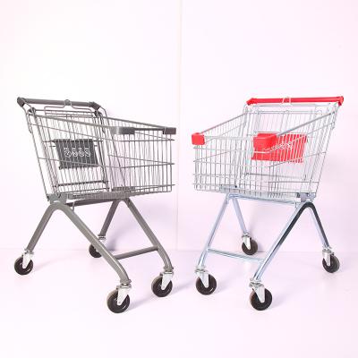 China Durable Promotional 60L-240L Durable Euro Style heavy duty supermarket shopping cart shopping trolley for sale