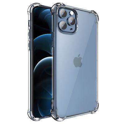 China Anti-fall Silicone Soft Clear Case Luxury Shockproof Protective Phone Transparent Back Cover Cases For Iphone 13 12 11 pro mini XS Max XR for sale