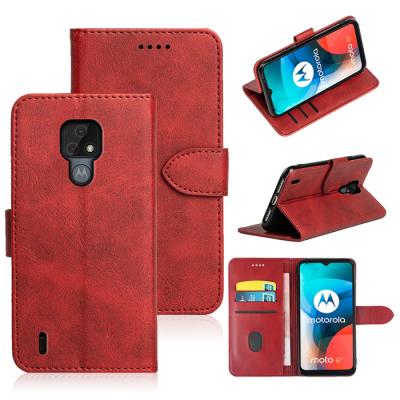 China Anti-drop Leather Case for Motorola E7 Power 4G/E7i Power; Card Holder Mobile Phone Wallet Book Case For MOTO P40 / One Vision for sale