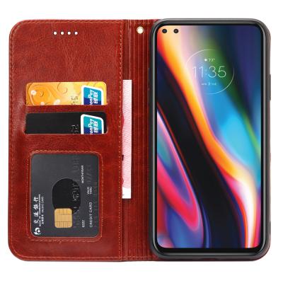 China Brand Newest Fashion Design Business Wallet Original Leather Phone Case Back Cover For Motorola G 5G Plus for sale