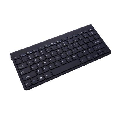 China Capacitive Wireless Keyboard And Mouse For Laptops Slim Compact Mini Tablet 2.4Ghz 78 External Usb Locks PC Game Rechargeable Black for sale