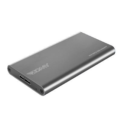 China Aluminum MSATA to USB 3.0 Gen2 5GBPS SSD Enclosure for mSATA Internal Solid State Drive Hard Drive for sale