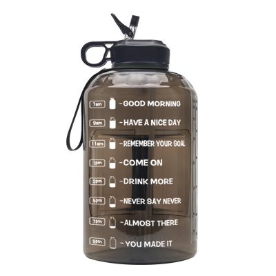 China Large 1 Gallon/128oz BPA Unisex GYM Motivational Water Bottle with Time Marker for sale