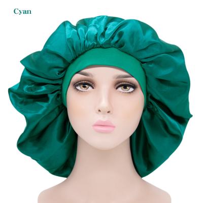 China New Women's Hats Extra Large Satin Hood Eco-friendly Silk Sleep Hat High Quality Hood for sale