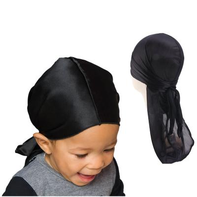 China Eco-Friendly Boys&Girls Designer Baby Infant Velvet Custom Silk Matching Little Kids Durags for sale