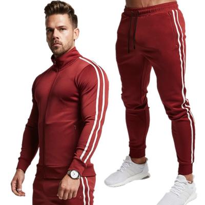 China New QUICK DRY custom logo muscle brother fitness suit outdoor sports fashion running slim suit for sale