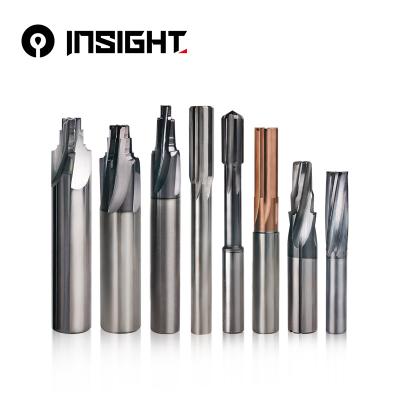 China CNC Tool Carbide Tungsten Reamer Cutting Tools Straigh Flute 4 Flutes Step Spiral Reamer For CNC Machine Non Standard Customize for sale