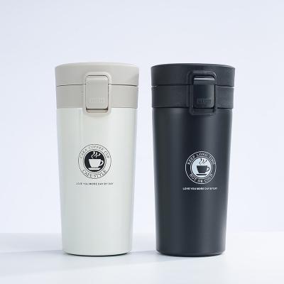 China American Support 500 One-Click Cup Bounce Style Flip Cover Thermos Water Bottle Viable Stainless Steel Airless Metal Bottle 350ml 280g for sale