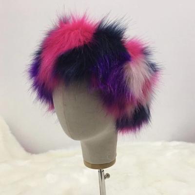 China Fashion Design Full Plush Long Faux Fur Attractive Soft Warm Soft Headband Hot Sale Women Children Headband for sale