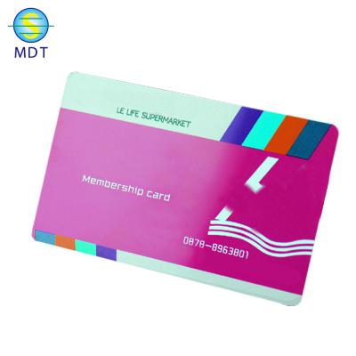 China Popular Plastic Supermarket Bank Mall MDT O PVC Card Membership Card Promotion for sale