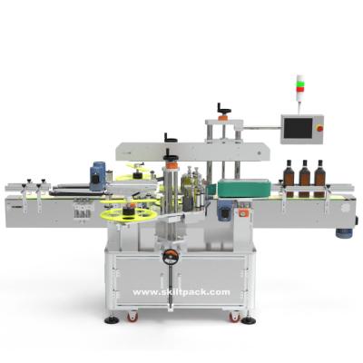 China Beverage SKILT Automatic Small Mini 1000ml Flat Sticker Bottle Labeling Machine for sale