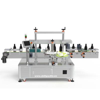 China Beverage SKILT Automatic Labeling Machine For Double Side Bottle Labeling Machine for sale