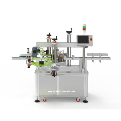 China Automatic Box Corner Beverage Making Carton Labeler Sticker Sealing Labeling Machine for sale