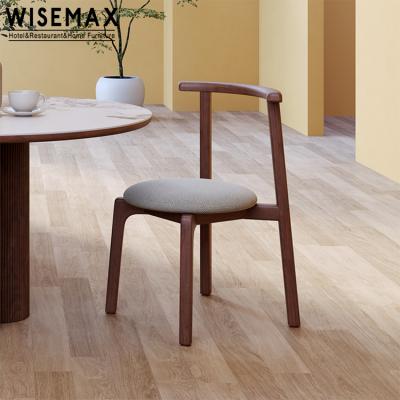 China Nordic Commercial Modern Modern Canteen Restaurant Hotel Furniture Use WISEMAX Wood Fabric Dining Chair for sale