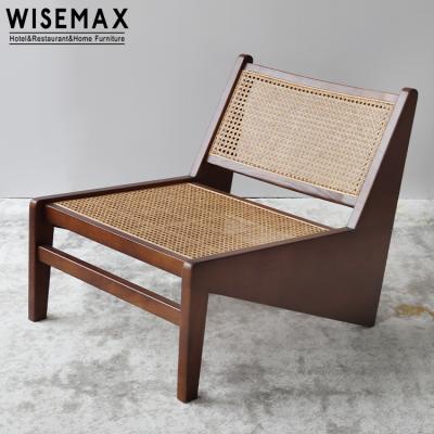 China WISEMAX Patio FURNITURE Contemporary Wooden Living Room Furniture Leisure Recliner Walnut Lounger for sale