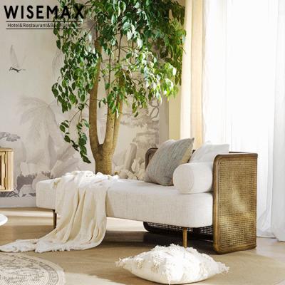 China WISEMAX FURNITURE Hotel Furniture Living Room Wooden Frame Sofa Chair Cover Wood Modern Indoor Fabric Cushion Relax Sofa for sale