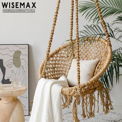 China WISEMAX latest and modern design classic outdoor rattan woven garden swing lounge hanging chair for sale for sale