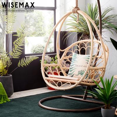 China WISEMAX Classic and Modern Outdoor Furniture FURNITURE Classic and Modern Outdoor Patio Balcony Rattan Swing Chair with Base for sale