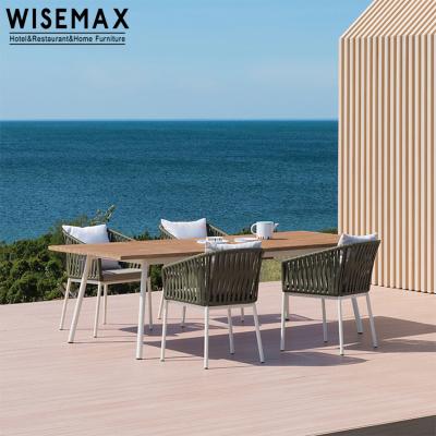 China WISEMAX FURNITURE classic and modern outdoor furniture woven restaurant cafe bar stool chairs rope balcony garden chairs for sale