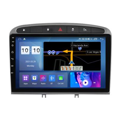 China BT/TV/mp3/SWC/DVR/WIFI/3G/DVD Mekede Android 11 8+128G GPS navigation car DVD player for Peugeot 408 car audio system (gray) for sale