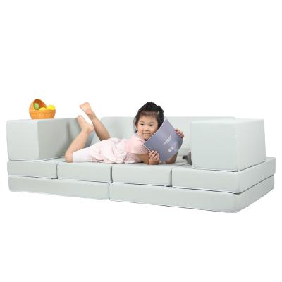 China 2022 Newest Modern Waterproof Canvas Slipcover Couch Kids Play Folding Filling Sofa Set Furniture Foam Sofa Couch Living Room 12pcs for sale