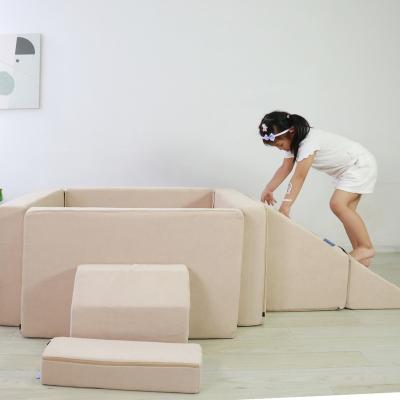 China Modern Design Pool Ball Modular Safety Foam Kids Play Couch Sectional Sofa Couch For Toddler Play Playroom Games for sale