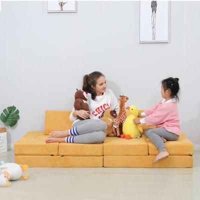 China Modern Safety Building Block Foam Children Play Sofa Playroom Kids Children Play Sofa Living Room Magnet Kids Sofa Bed for sale