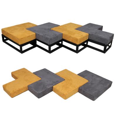 China 2022 modern 8pcs new DIY creative multifunctional Sofa With Adjustable Metal Frame L shape living room Sofa Kids Sectional Sofa for sale