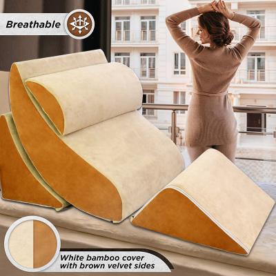 China PORTABLE Back Support and Orthopedic Reading Rest for Lower Back Snoring and Sleep Pillow Wedge Leg Pain Set for sale