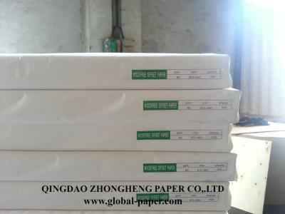 China 100% anticurl import wood pulp 55gsm to offset printing good quality and best price 200gsm paper/bond paper/woodfree paper for sale