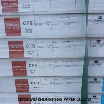 China 100% Virgin Wood Pulps Copy Paper / Carbonless Paper NCR 50 Various Color 55 60gsm for sale