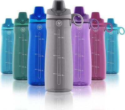 China Camping Stocked Hiking Home Outdoor Sports Office School Plastic Water Bottle With Blast Lid for sale