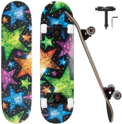 China Youth Kids Boys Girls Kick Doubles Maple Beginners 7 Layer Standard Skate Boards Durable Full Concave Teens Skateboards Skateboard for sale