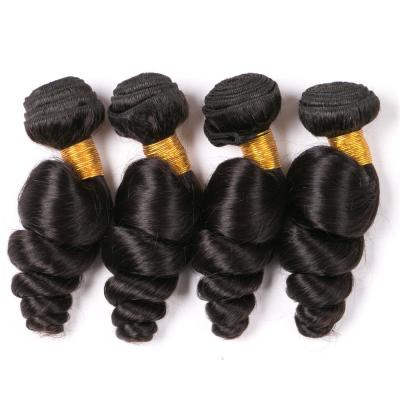 China Loose Wave 28 Inch Raw Natural European Loose Deep Wave Hair Extensions Bundle Double Drawn for sale