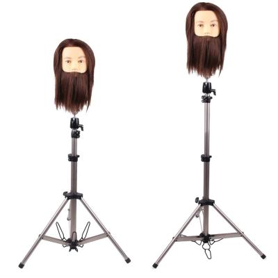 China For Holding and Fixing Training Adjustable Mannequin Head Hairdresseing Stainless Steel Manikin Tripod Head Stand for sale