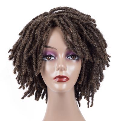 China Luxury high mix color short straight fiber good quality locs wigs synthetic straight bob wigs hair for black women for sale